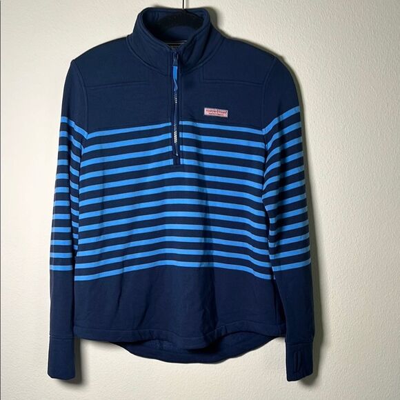 VINEYARD VINES WOMENS DREAMCLOTH RELAXED SHEP QUARTER ZIP PULLOVER - Picture 1 of 7